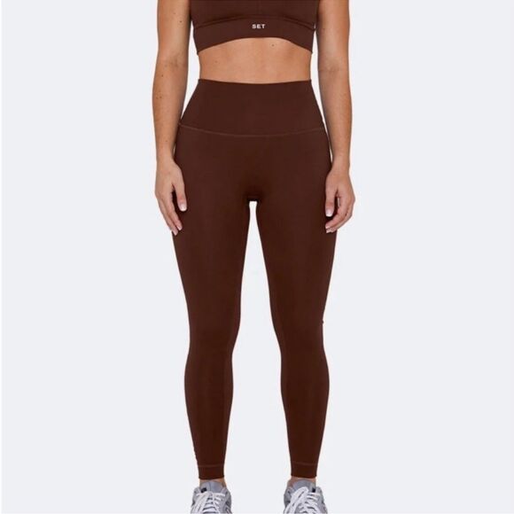 SET Active Luxform Leggings Coco Brown Size Small Leggings Luxury Active Tights - Picture 2 of 11
